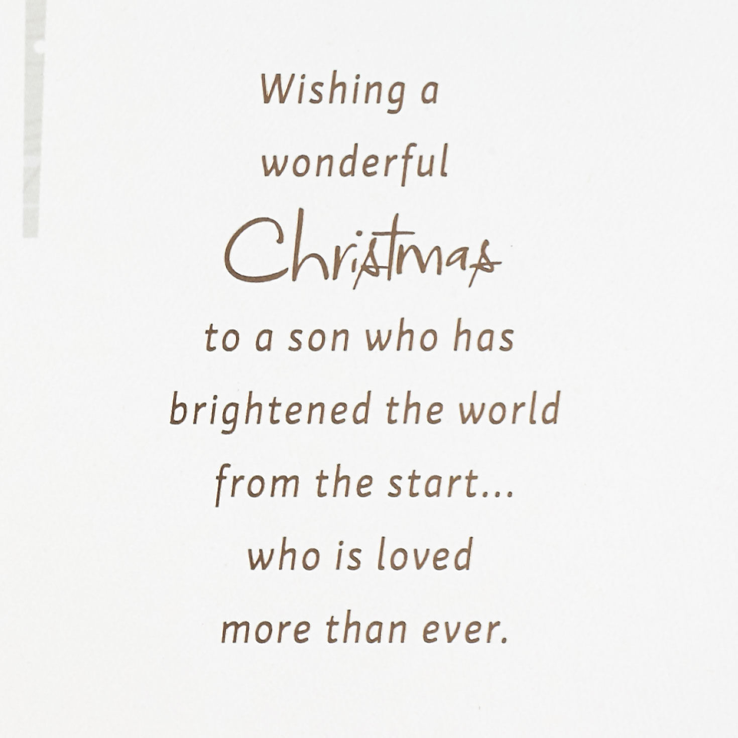 You Brighten the World Christmas Card for Son, , large image number 2