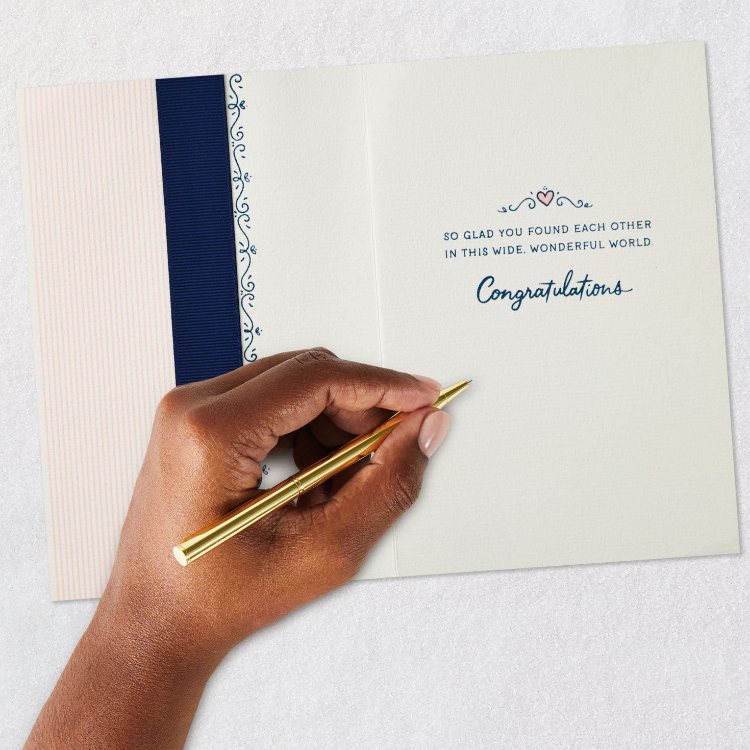 Swan Couple Heart Wedding Card Signing card image number 6