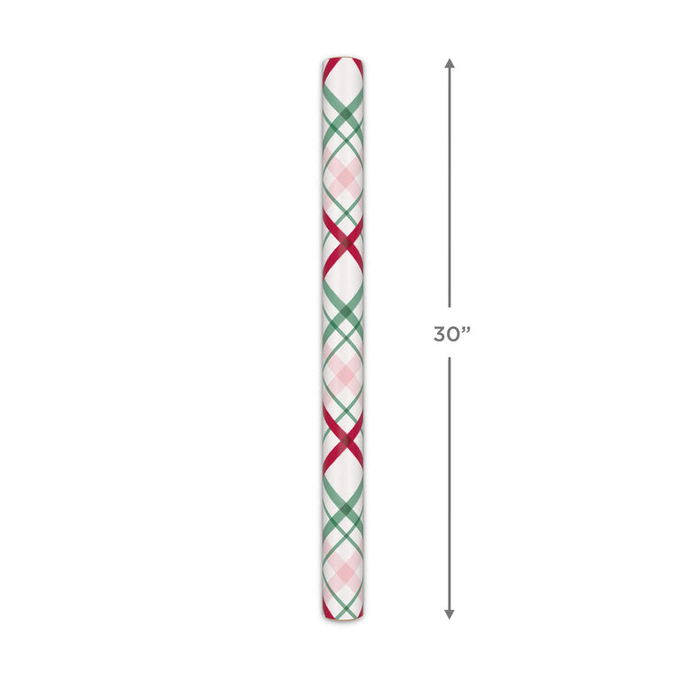 Peppermint-Scented Playful Plaid Christmas Gift Wrap Measurement image number 5