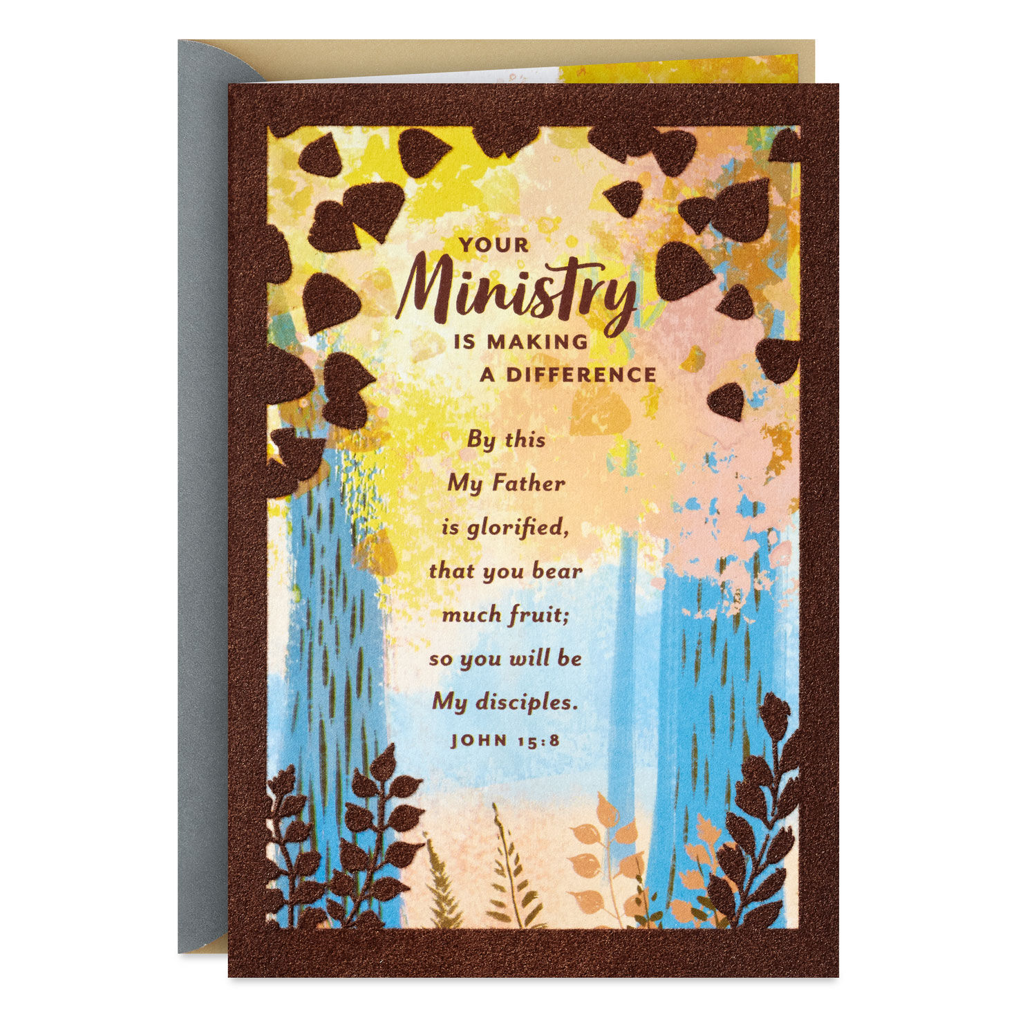 Sunny Forest Religious Pastor Appreciation Card Card Front image number 1
