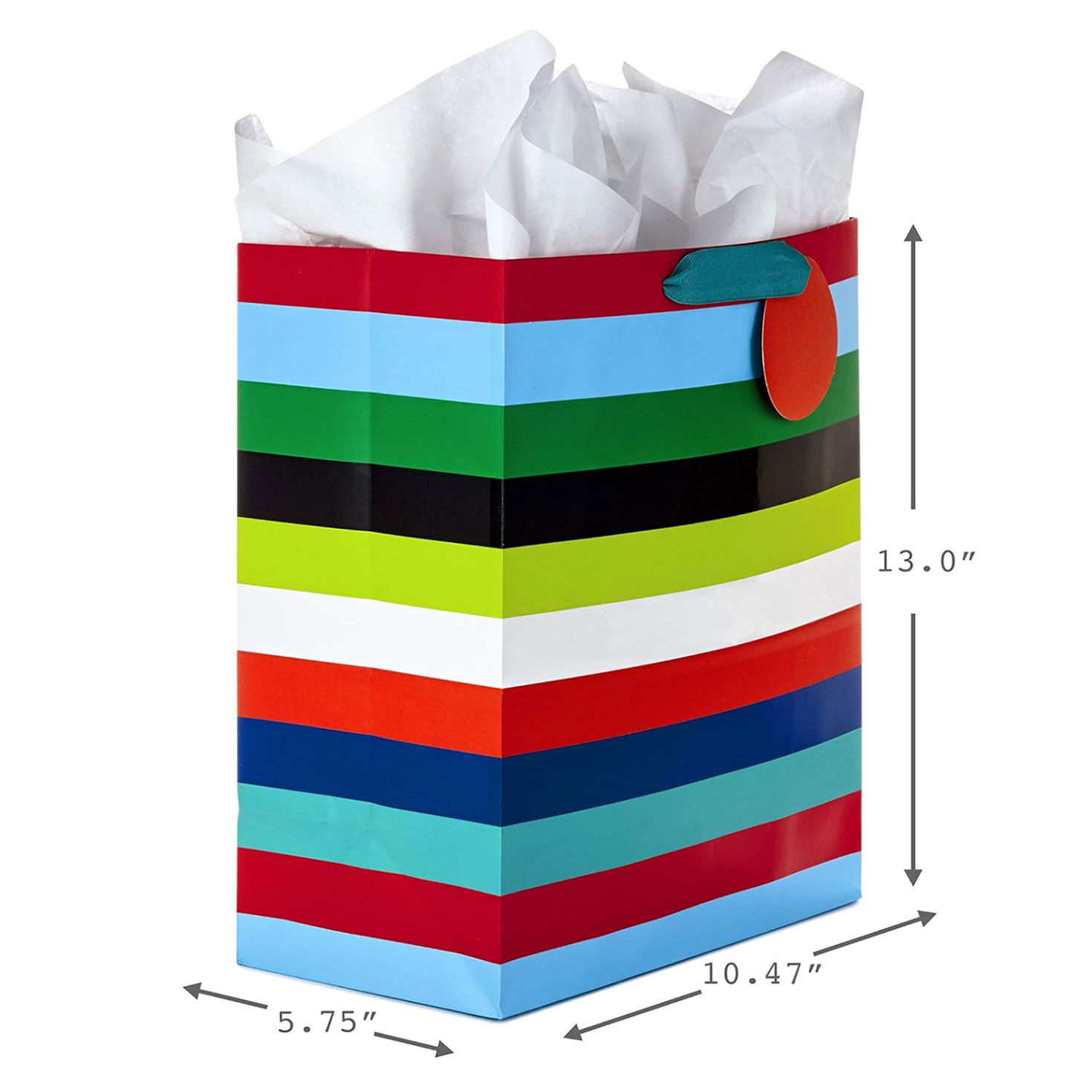 Colorful Geometrics Large and XL Gift Bags Trio measurement image number 4