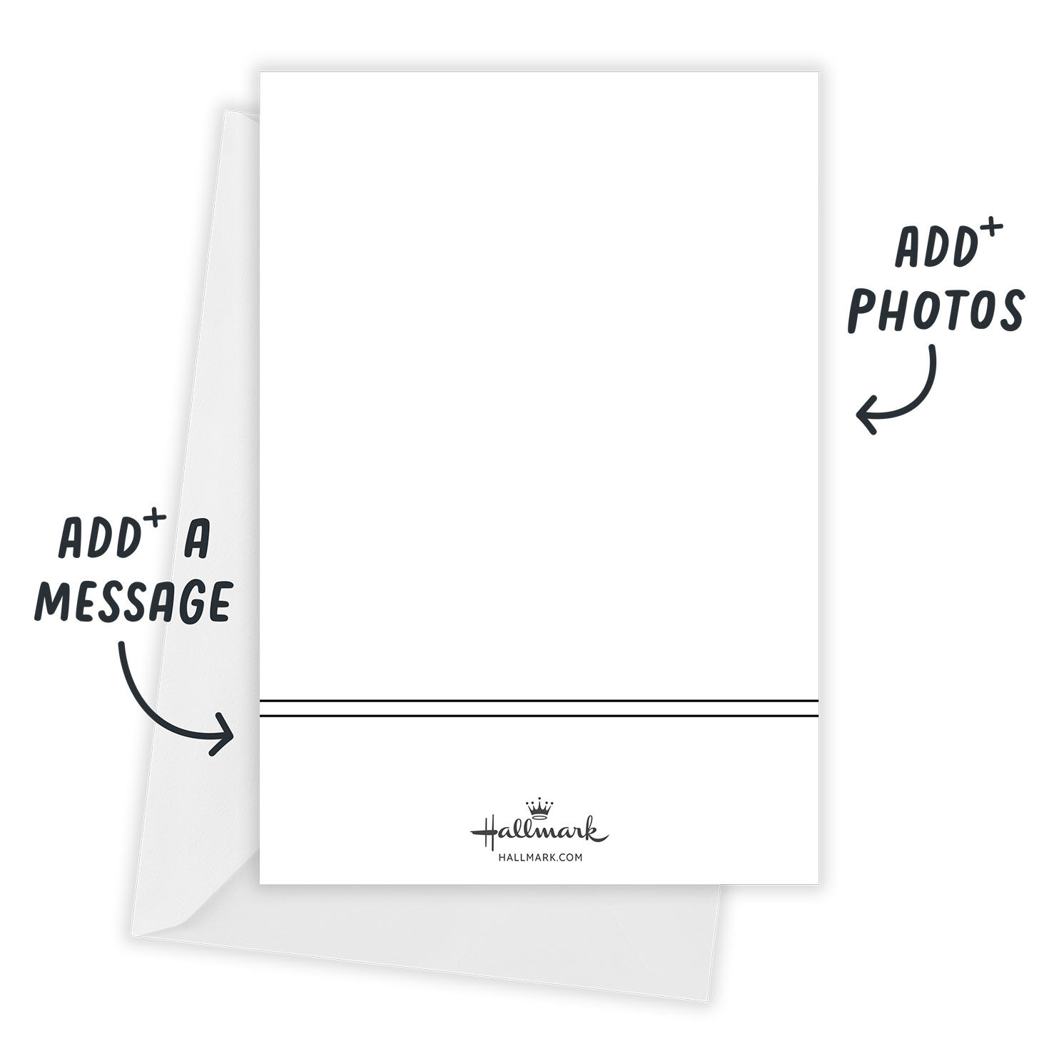 Year In Review Photo Collage Personalized Card Card back with Envelope indicating personalization image number 3