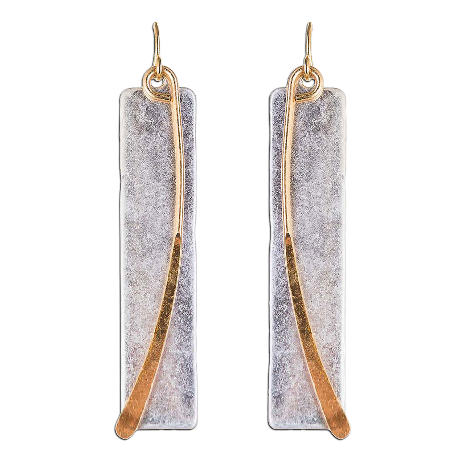 Mixed metal drop earrings store