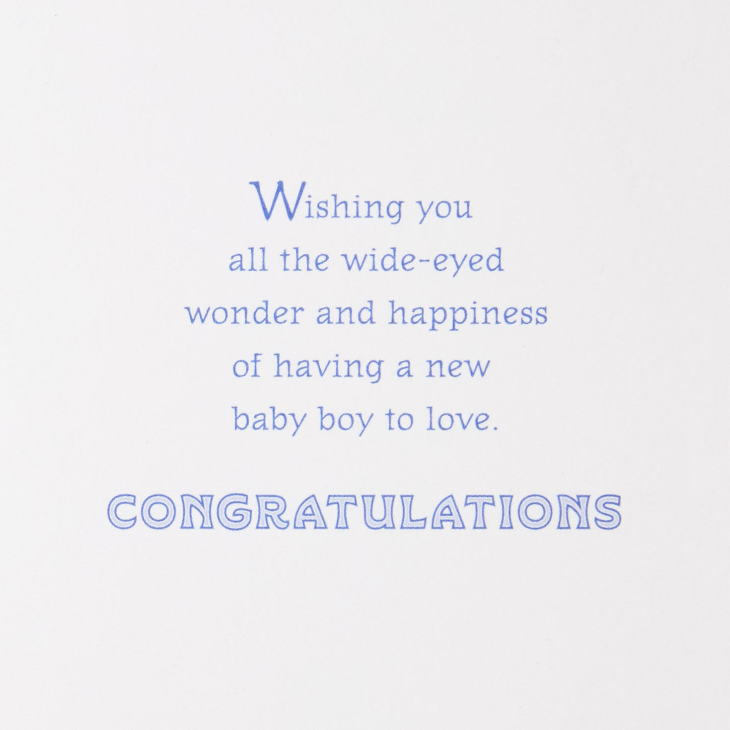Baby Deer Blue New Baby Boy Congrats Card sentiment image number 2