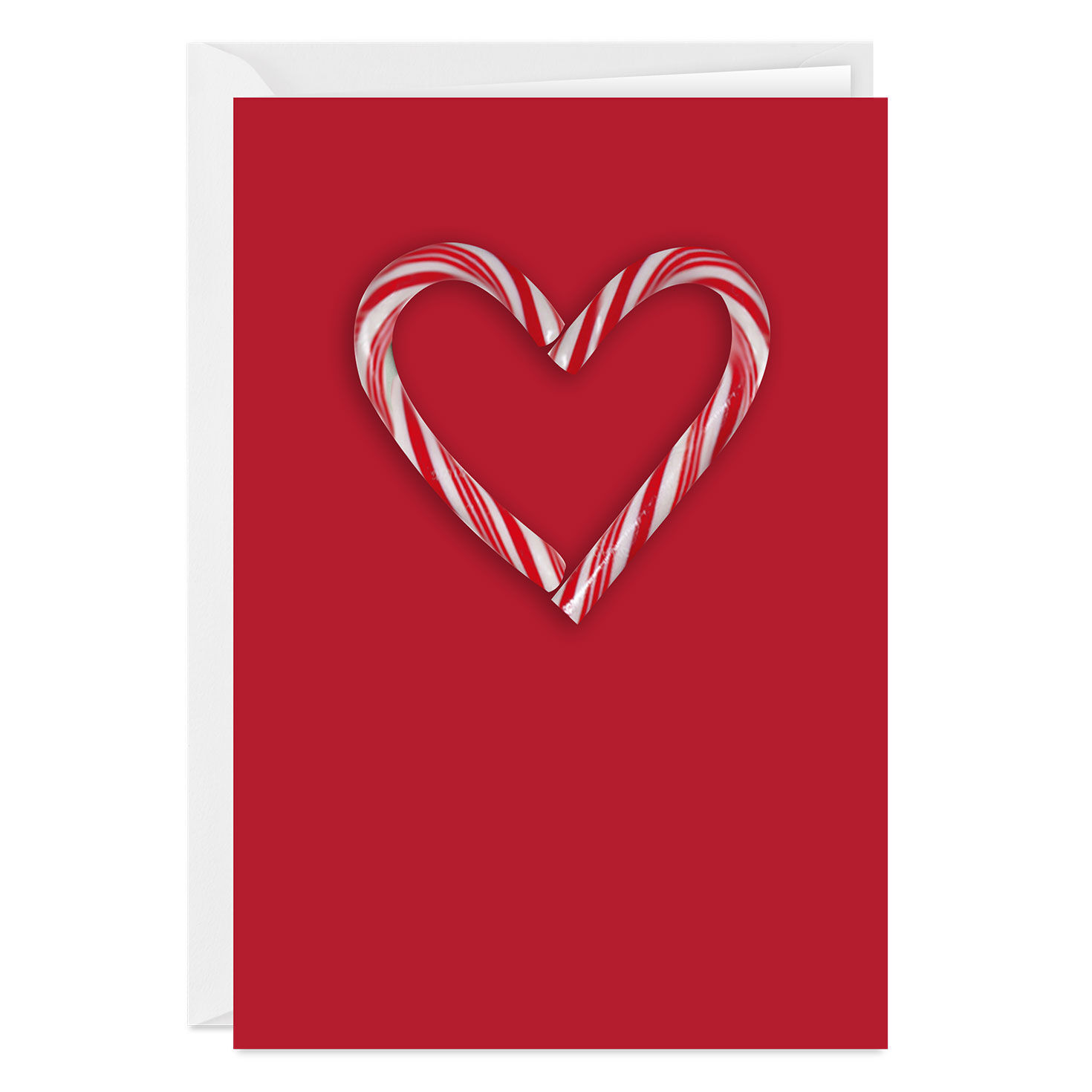 Candy Cane Heart Custom Holiday Card