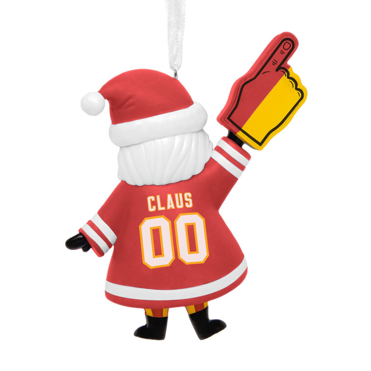 Kansas City Chiefs Santa Fan Christmas Ornament back image number 6