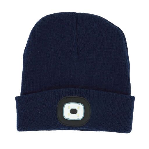 Night Scout Light-Up Rechargeable LED Beanie, Navy, 