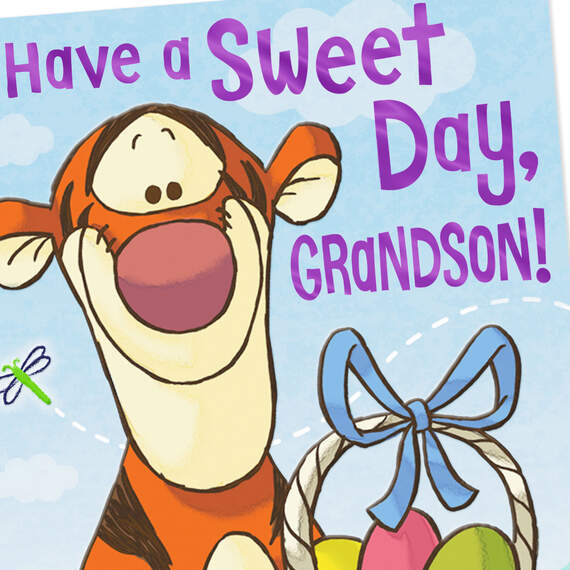 Disney Winnie the Pooh Tigger Sweet Easter Card for Grandson, , large image number 4