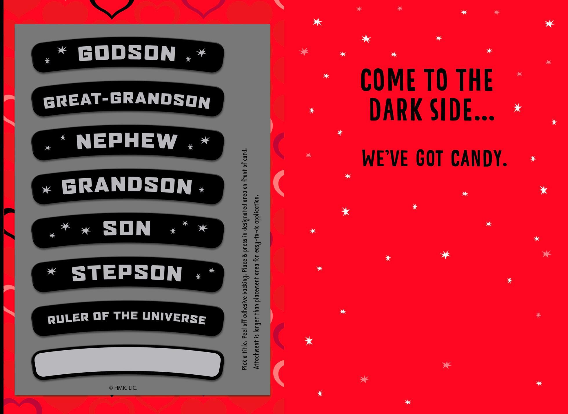 itty bittys® Star Wars™ Darth Vader™ Pick a Title Valentine's Day Card