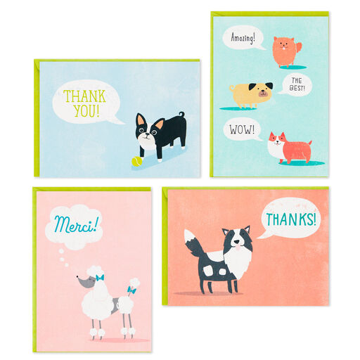 Cute Dogs Assortment Blank Thank-You Notes, Pack of 48, 