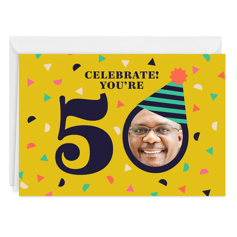 Celebrate Custom 50th Birthday Card