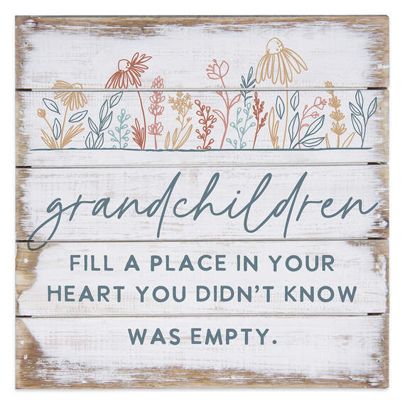 Simply Said Grandchildren Quote Petite Pallet Wood Sign, 8x8, , large image number 1