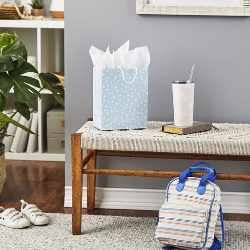 9.6" Scattered Stars on Blue Medium Gift Bag, 