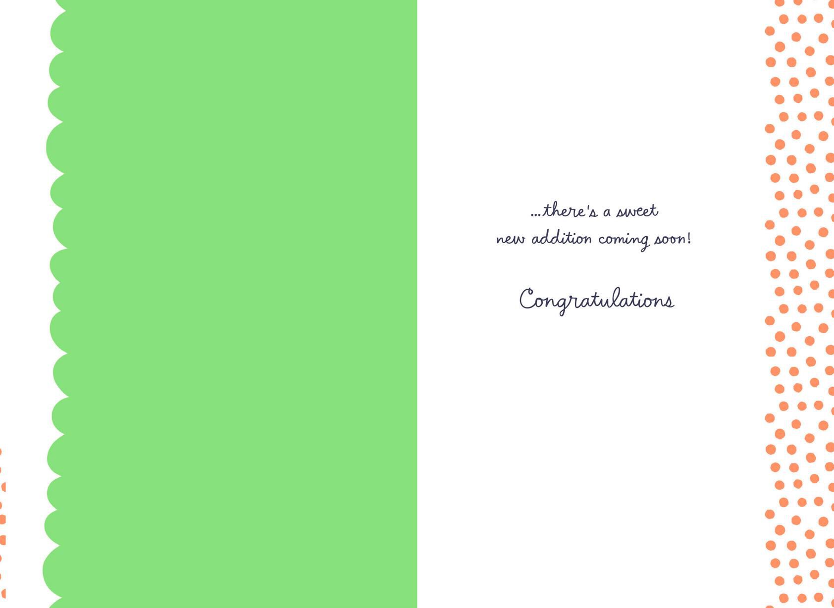 Sweet Addition New Baby Card