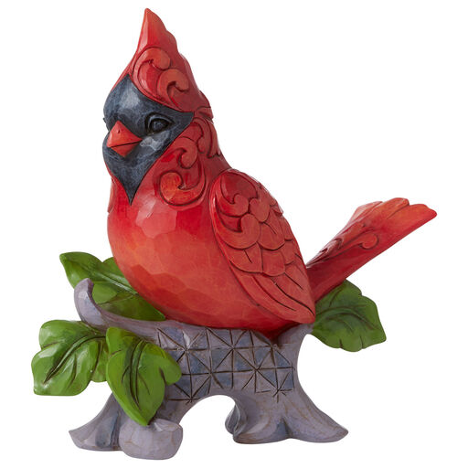 Jim Shore Cardinal on Branch Figurine, 5", 