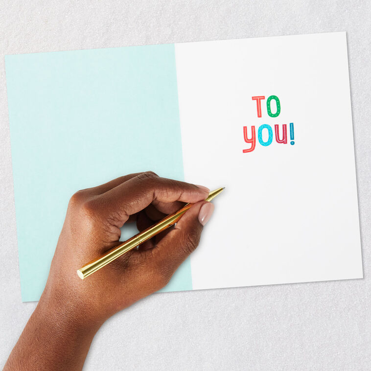 Colorful Letters Christmas Card signing card image number 7