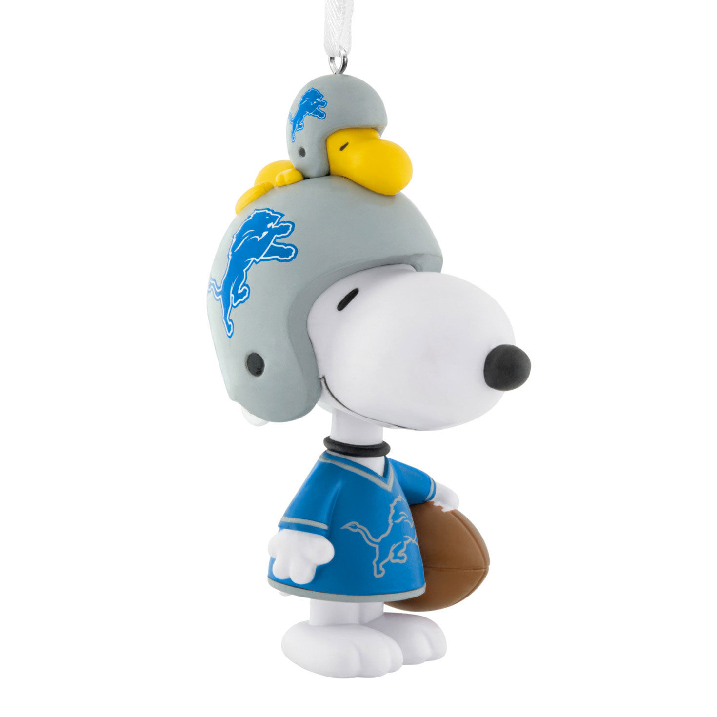 Peanuts® Snoopy & Woodstock NFL Detroit Lions Bobblehead Hallmark Ornament