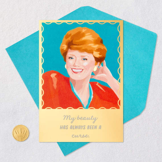 The Golden Girls Blanche My Beauty Is a Curse Funny Birthday Card, , large image number 5
