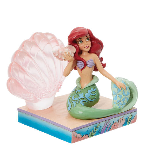 Jim Shore Disney Ariel and Shell Figurine, 4.75", 