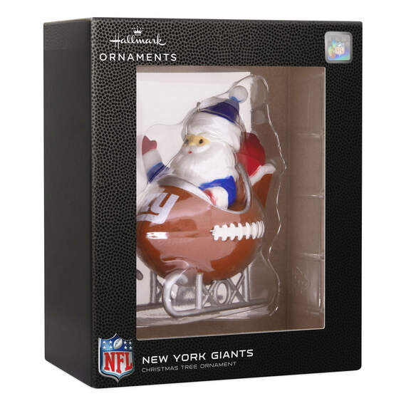 NFL New York Giants Santa Football Sled Hallmark Ornament, , large image number 4