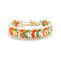 Multicolor Woven Bracelet With Be Kind Charms  image number 1