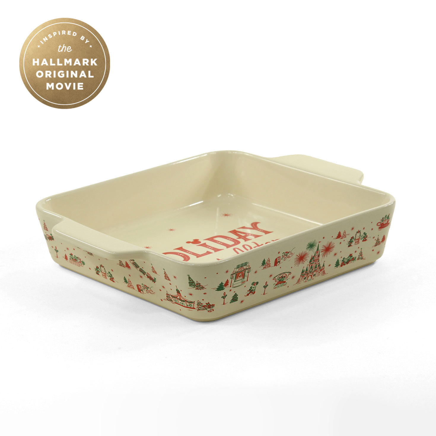 Hallmark + Disney Holiday Ever After Zrike Brands, Square Baking Dish