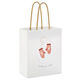 6.5" Comfy & Cozy Mittens on White Small Gift Bag