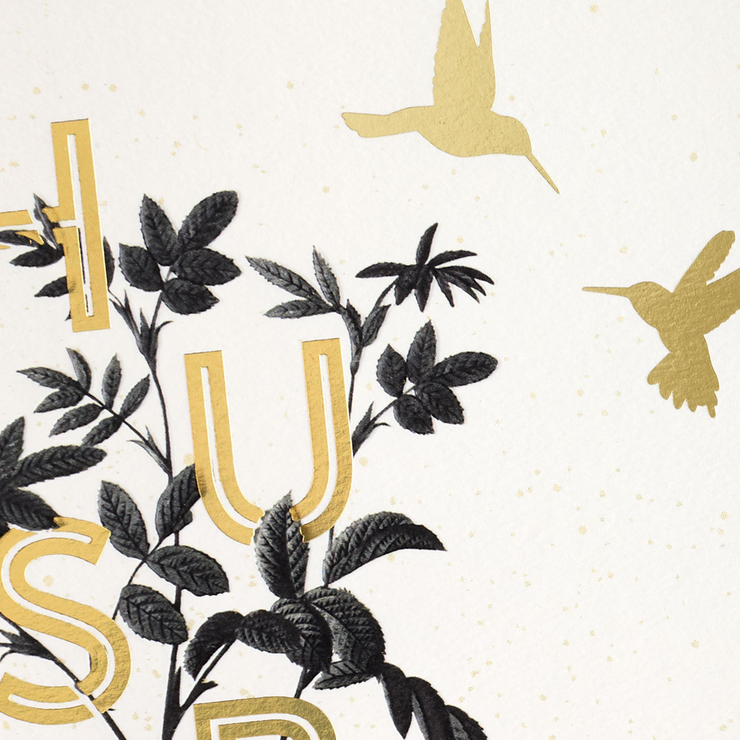 Gold and Black Valentine's Day Card for Husband Card Front Detail image number 5