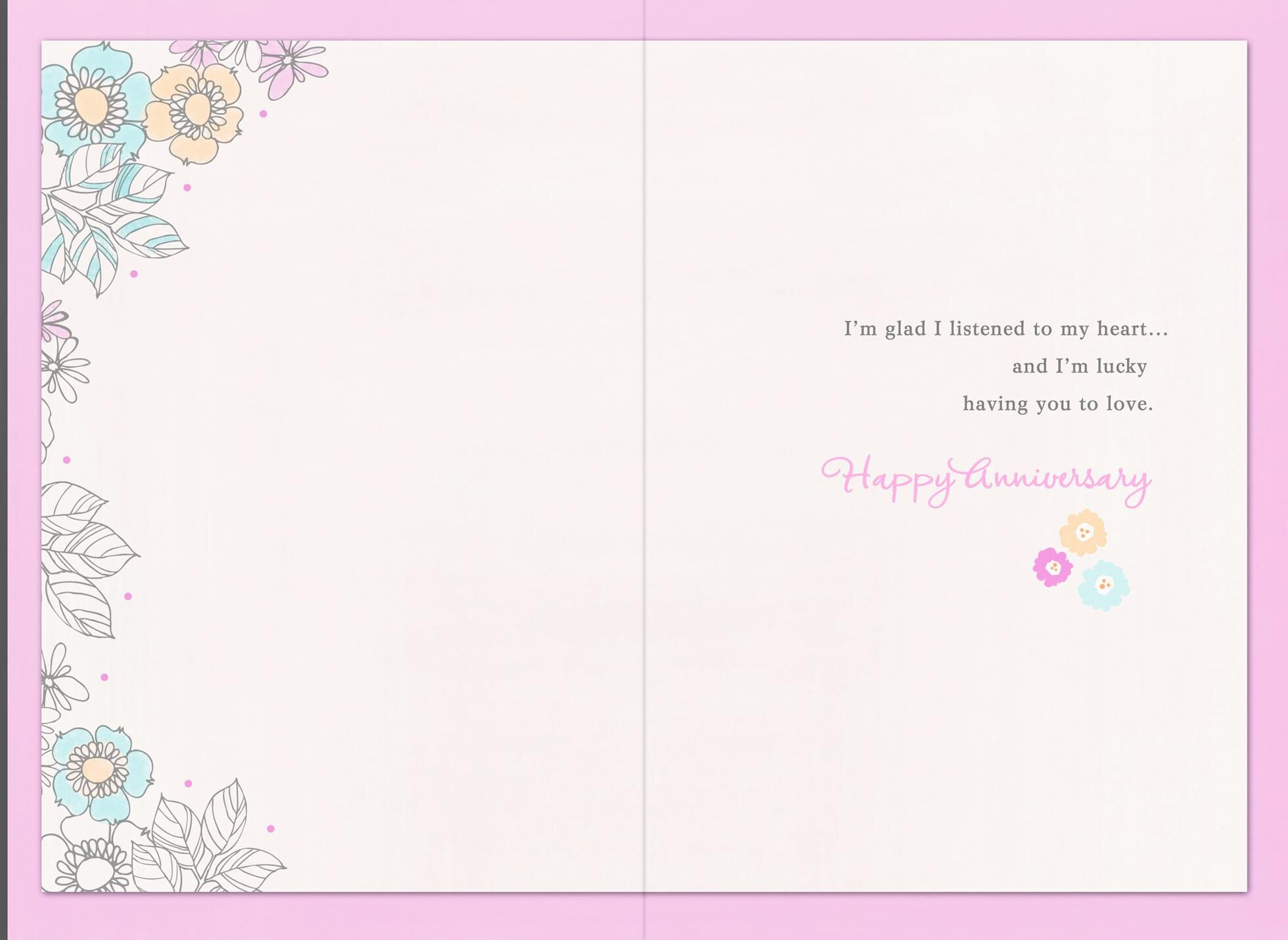 My Heart Told Me Anniversary Card for Wife