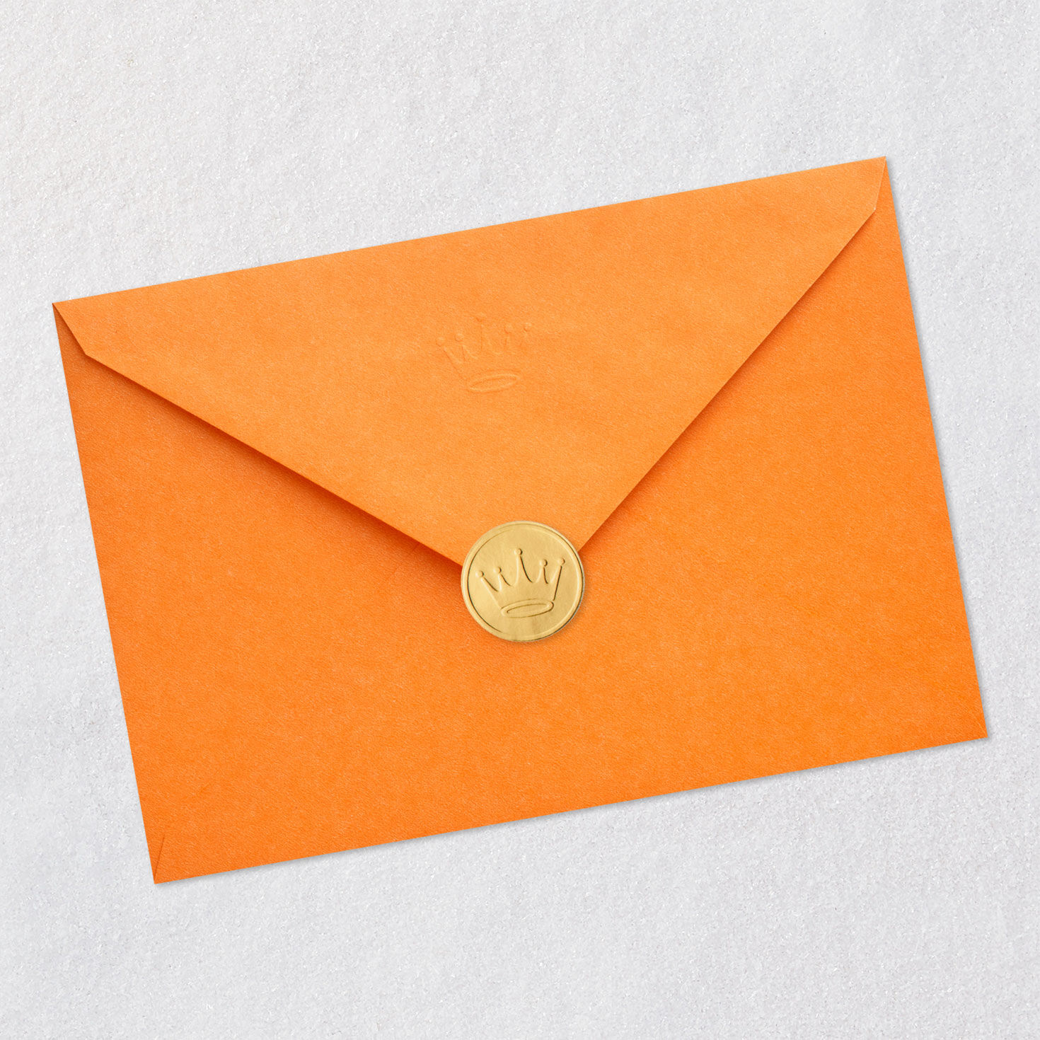 Navy and Orange Floral Birthday Card for Man Envelope Back with Seal image number 9