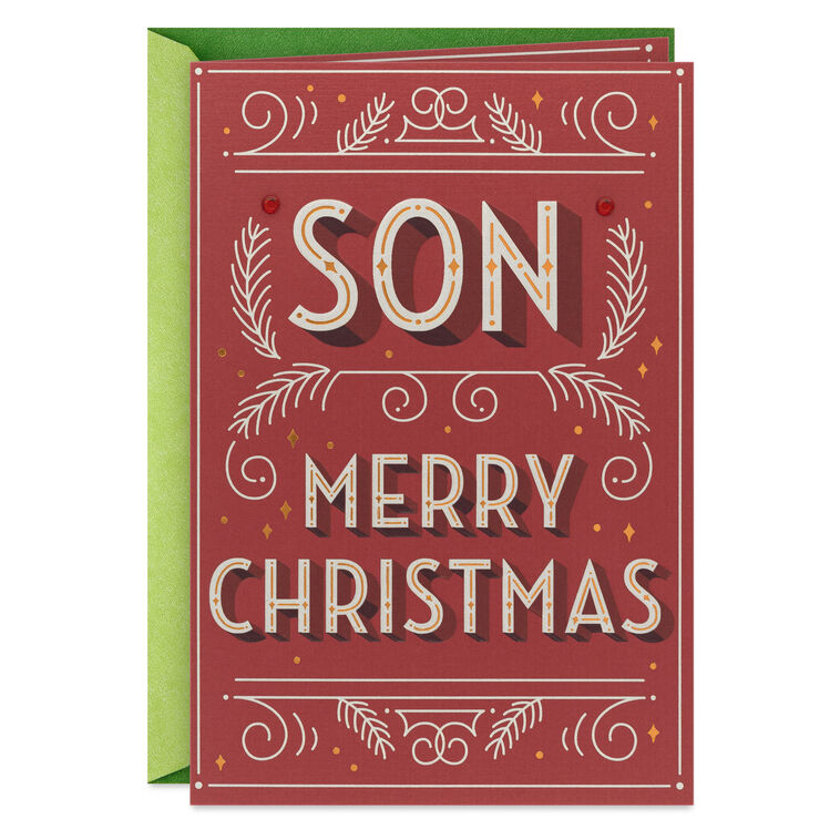Smiles, Stories and Love Christmas Card for Son