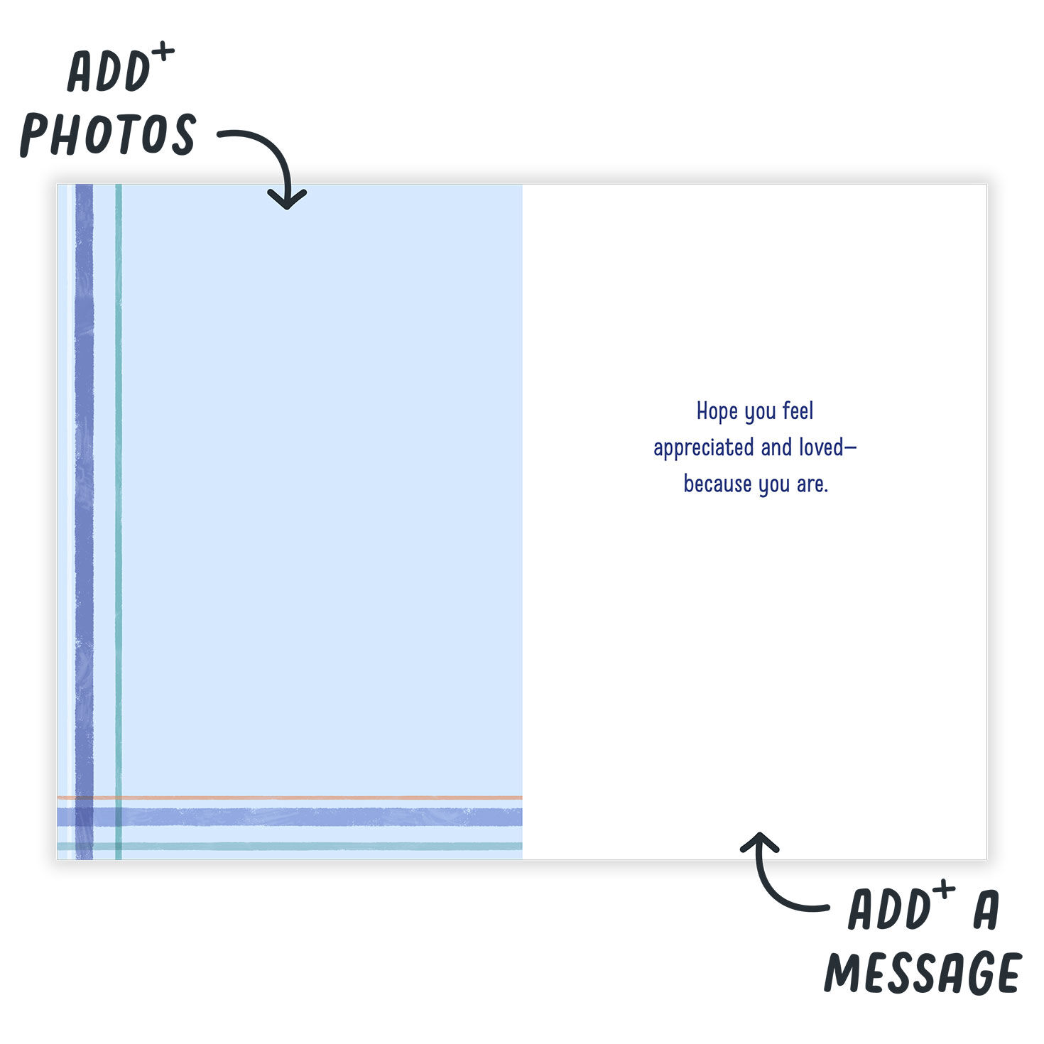 Blue Green Plaid Personalized Father's Day Card  image number 3