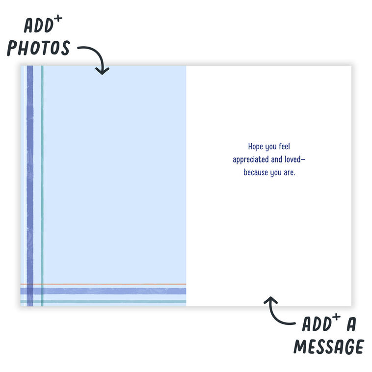 Blue Green Plaid Personalized Father's Day Card  image number 3