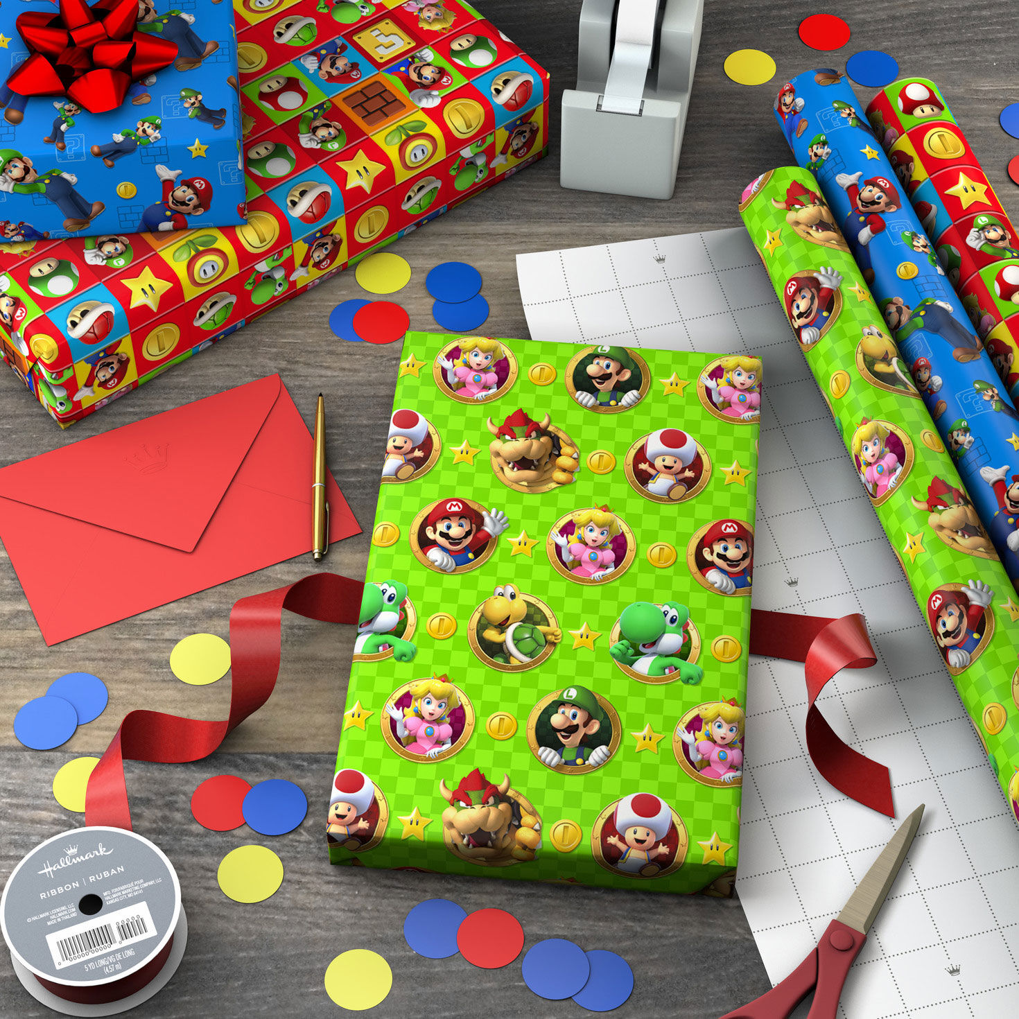 Nintendo Super Mario&trade; Bright Icons 3-Pack Assortment Wrapping Paper Roll Bundle, 60 sq. ft. total, , large image number 3