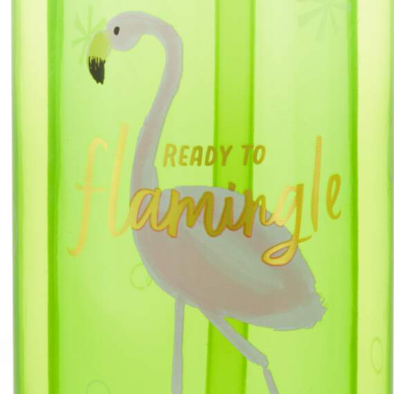 Skating Flamingo Plastic Water Bottle, , large image number 2