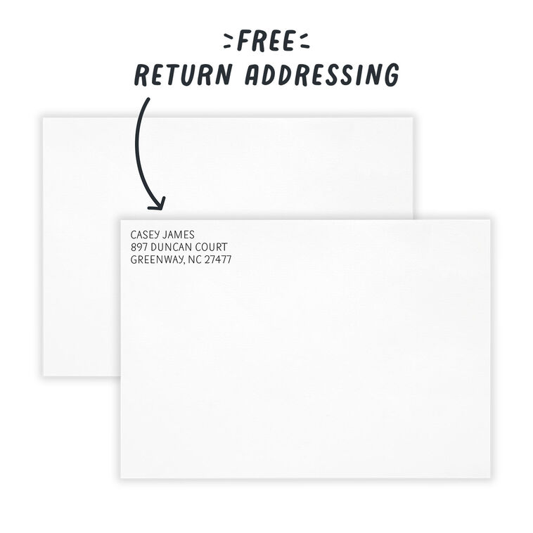 Modern Arch on Blue Flat Holiday Photo Card, , large image number 4
