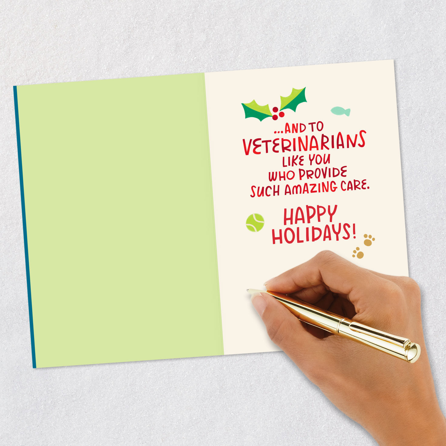 Goodwill to All Pets Appreciation Christmas Card for Veterinarian