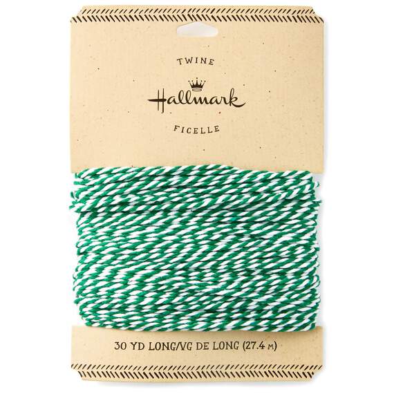 Green and White Baker's Twine, 4.3 yds., , large image number 1