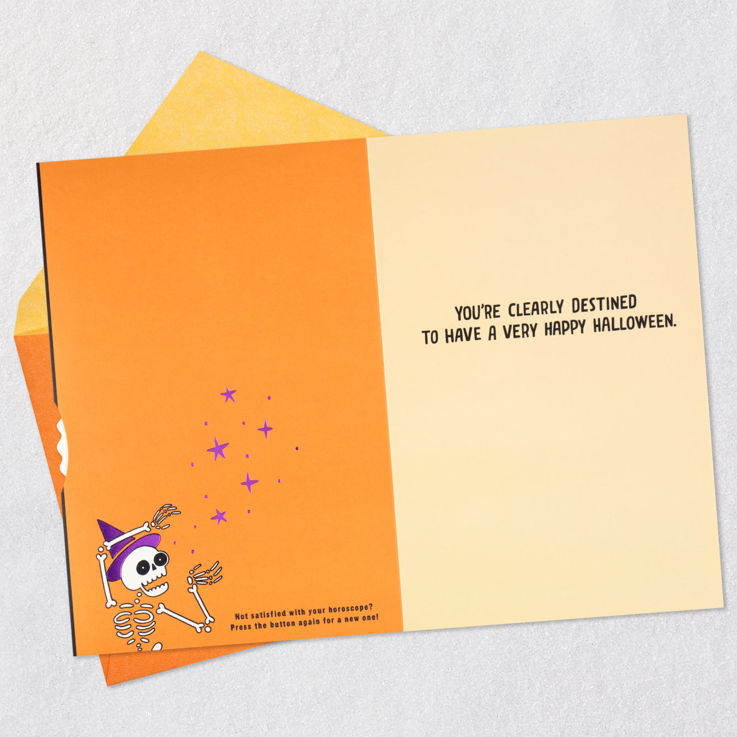 Horoscope Spinner Funny Halloween Card With Sound Open card with envelope image number 4