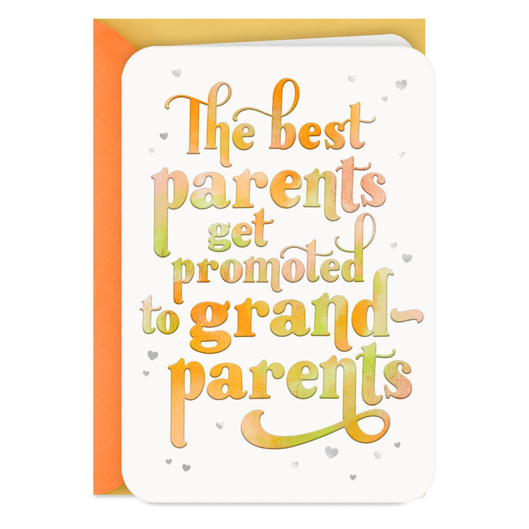 The Best Parents Get Promoted to Grandparents New Baby Card