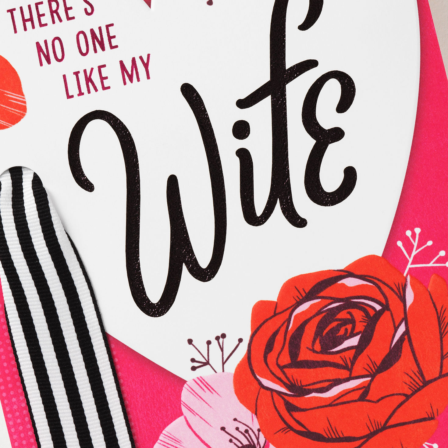 Vintage Roses and Heart Valentine's Day Card for Wife Card Front Detail image number 4