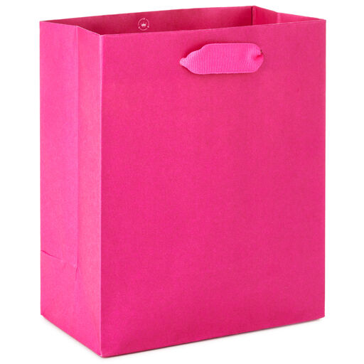 6.5" Small Hot Pink Gift Bag, Hot Pink