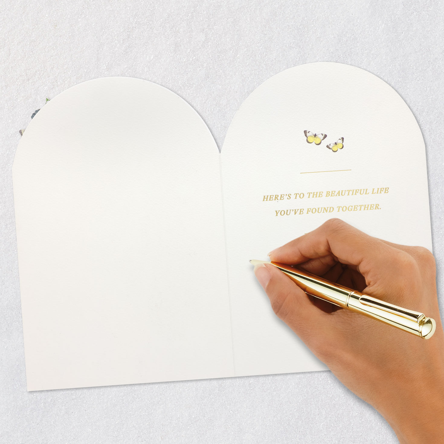 Fall Flowers Wedding Congrats Card for Couple Signing card image number 6