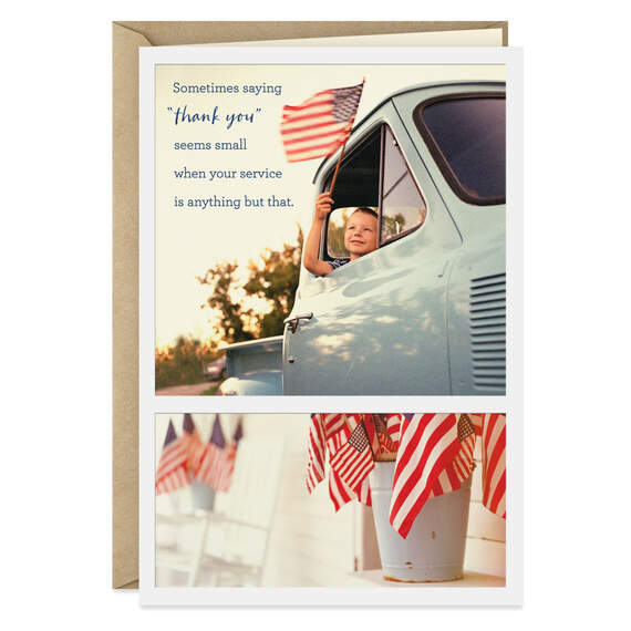 Sacrifice and Service Religious Veterans Day Card
