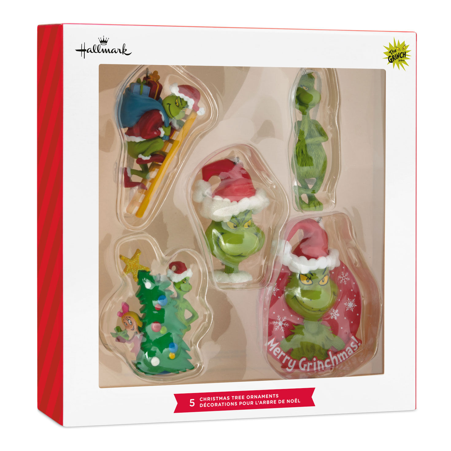 Set of 5 Grinch Christmas Ornaments  image number 7