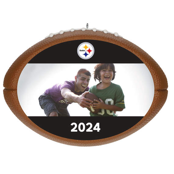 NFL Football Pittsburgh Steelers Text and Photo Personalized Ornament