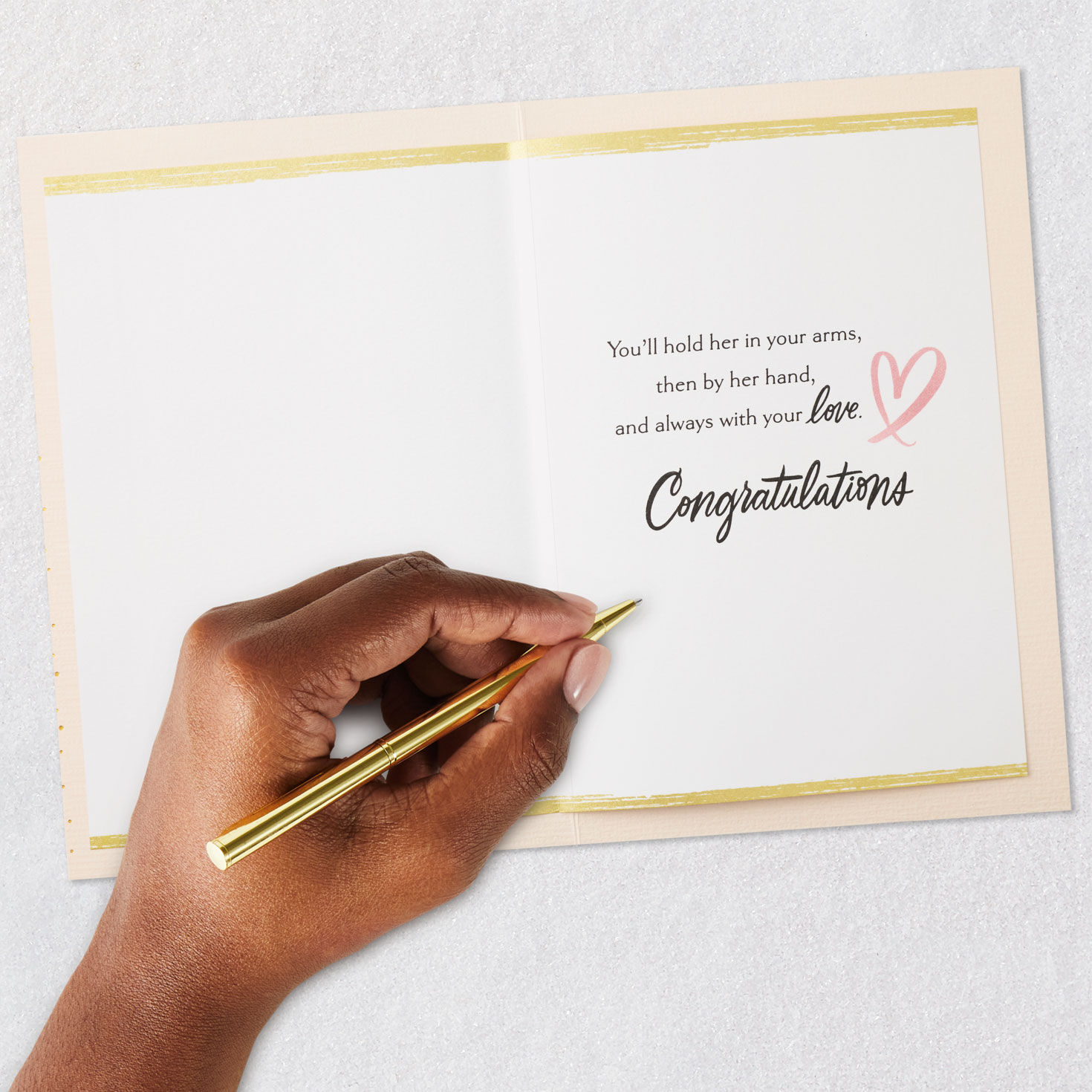 So Little So Loved New Baby Girl Card Signing card image number 6