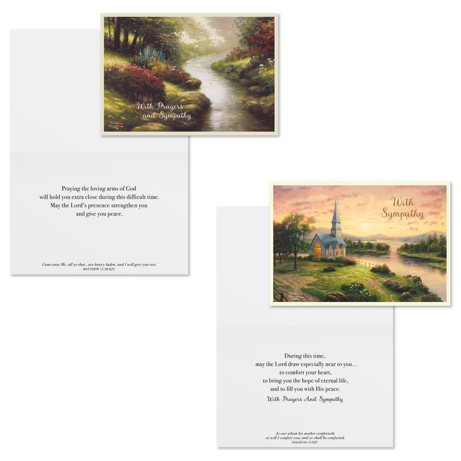 Thomas Kinkade DaySpring Sympathy Cards Assortment Card Front with Sentiment image number 4