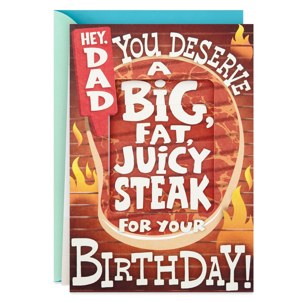 You Deserve a Steak, Dad Birthday Card - Greeting Cards - Hallmark