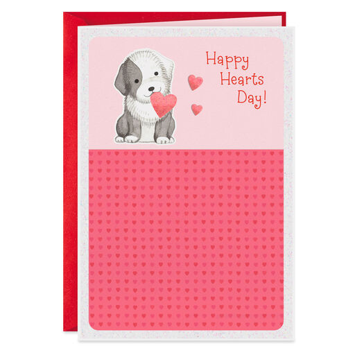 Happy Hearts Day Dog Valentine's Day Card, 